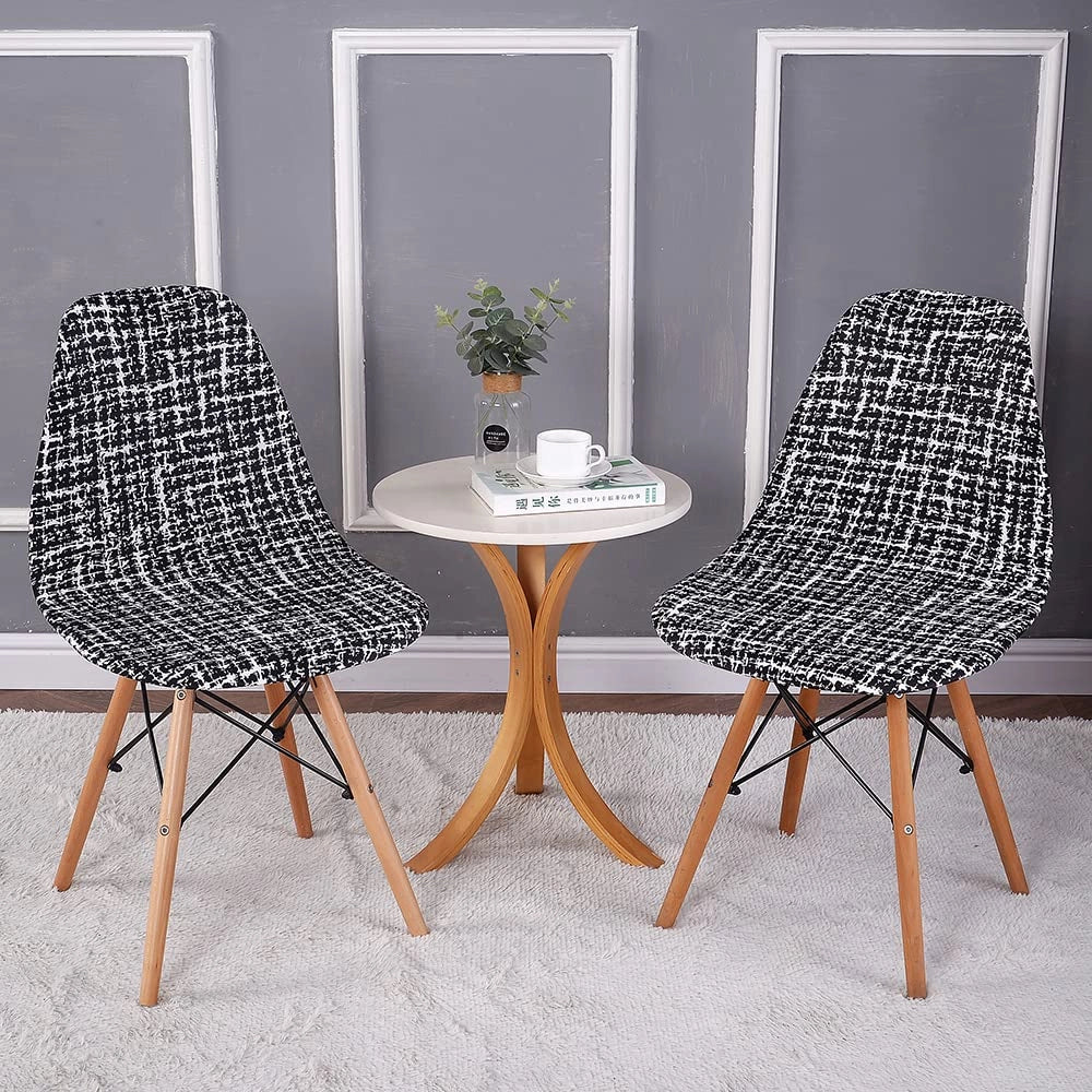 Coprisedili elasticizzati, set da 4/6 pezzi, stile scandinavo, tinta unita