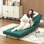 Poltrona letto 3 in 1 reclinabile verde scuro 72x78x79 cm