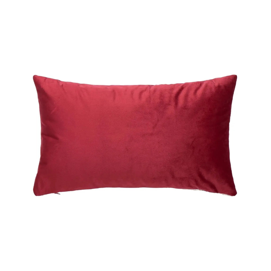 Cuscino decorativo Snowlyn con paesaggio rosso 30 × 50 cm
