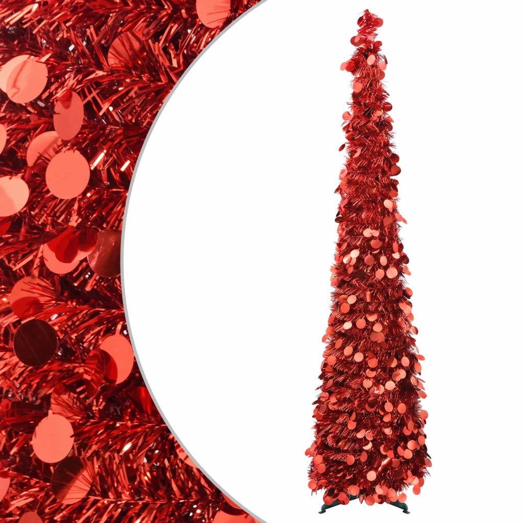 Albero di Natale pop-up 180 cm PET Rosso 42055453