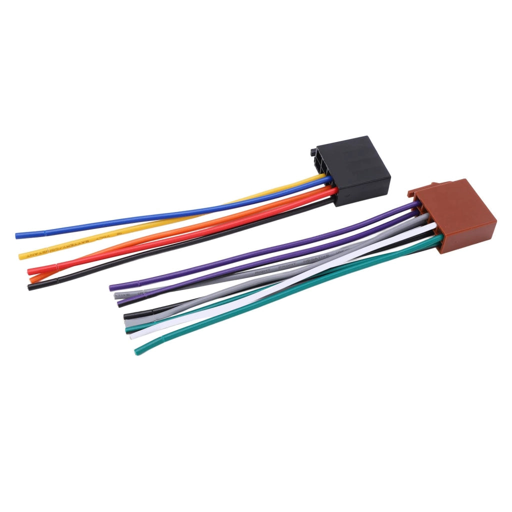 Kit di 2 adattatori ISO per autoradio, realizzati in ABS e metallo