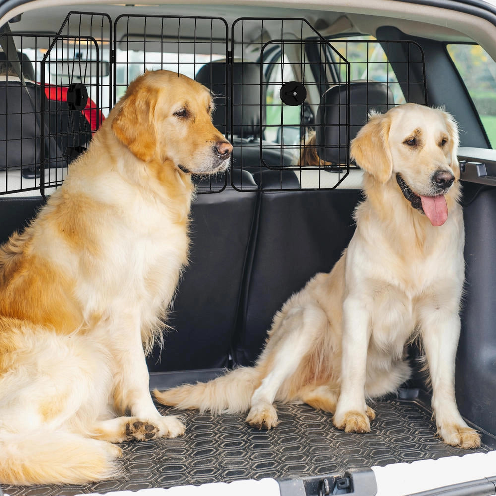Griglia divisoria auto per cani pieghevole regolabile da 93 a 150 cm barriera di sicurezza universale nero