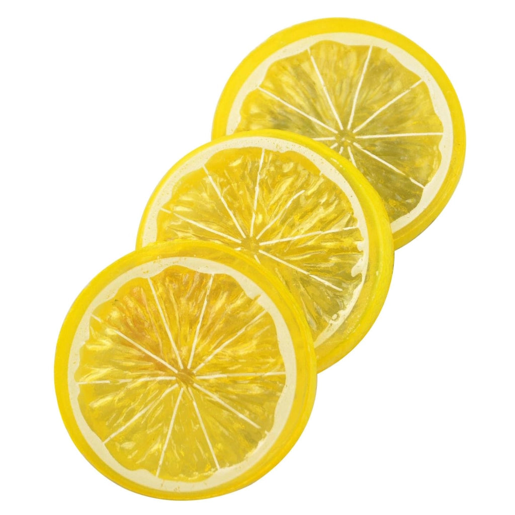 Fette di limone artificiali, 20 pezzi, gialle, 5 cm, per decorazioni