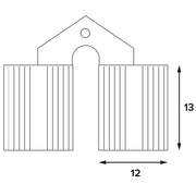 CERNIERA INVISIBILE PER MOBILI mm. 12 - pz. 2