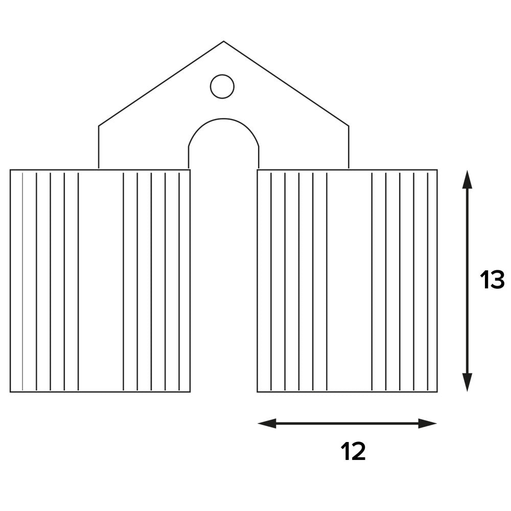 CERNIERA INVISIBILE PER MOBILI mm. 12 - pz. 2