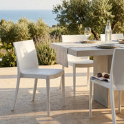Sedia da Esterno Impilabile in Polipropilene cm 55x47x82 Perla Bianco