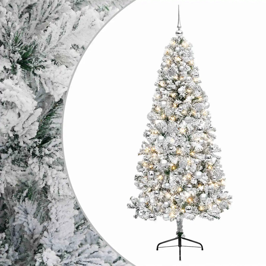 Albero di Natale artificiale con palline 210 cm 300 LED 3460913