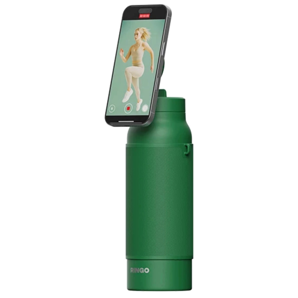 Portaborraccia 710ml con Supporto Magnetico e Moschettone Verde Ringo