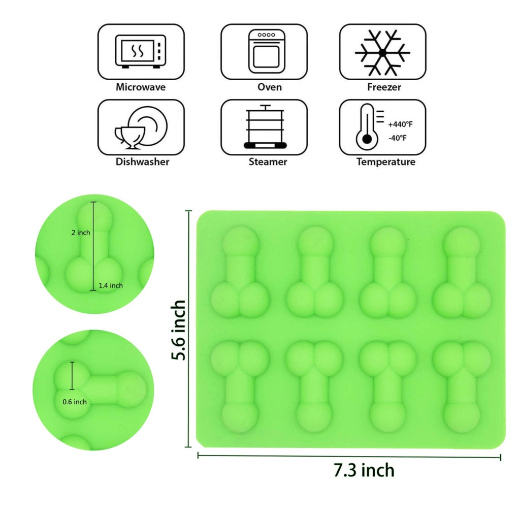 Set di 2 stampi in silicone, mini stampo per cioccolatini, colore verde