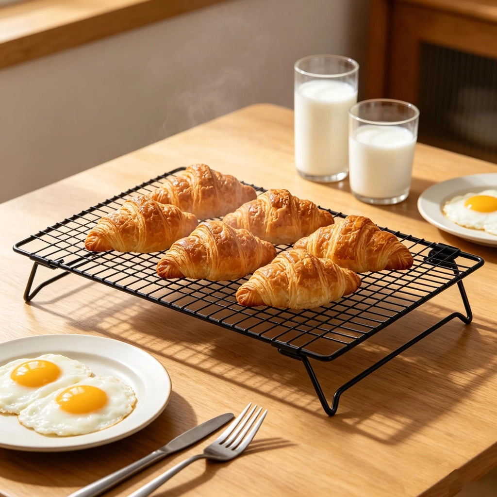 Set da 2 scaffali refrigeranti impilabili, dimensioni 34x24x6 cm, Acciaio al carbonio