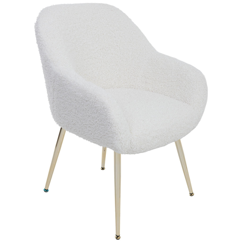 Sedia in legno imbottita bianca 66x65x82h cm