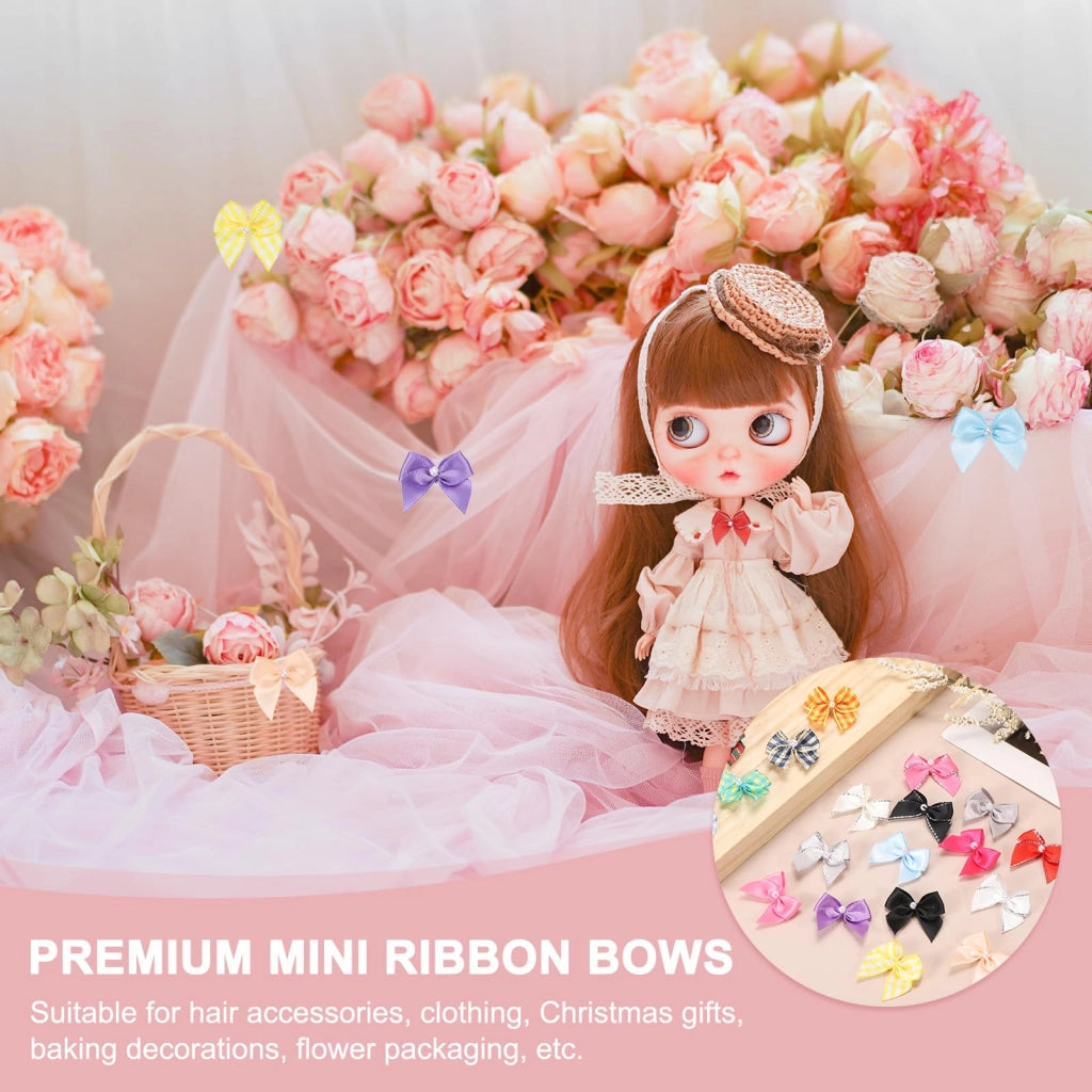 Mini perline decorative, 100 pezzi, 2,5 cm, rosa scuro, in poliestere