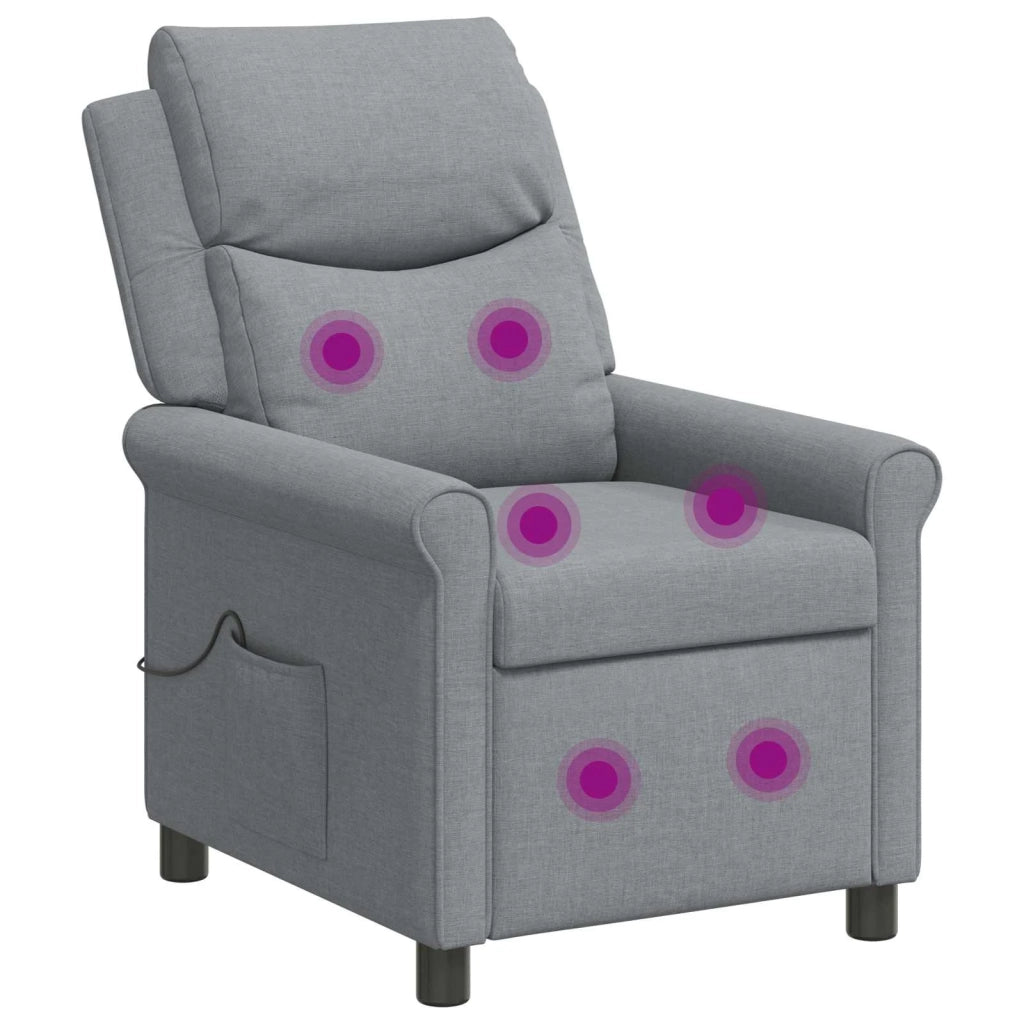 Poltrona massaggiante reclinabile Grigio Chiaro 42051390