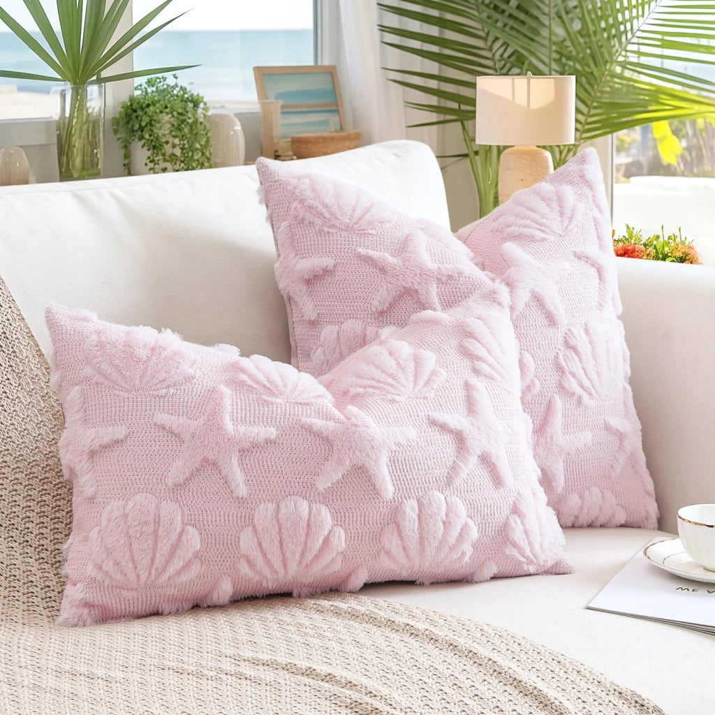 Coperte per cuscini in lana, 2 pezzi, 30x50 cm, rosa
