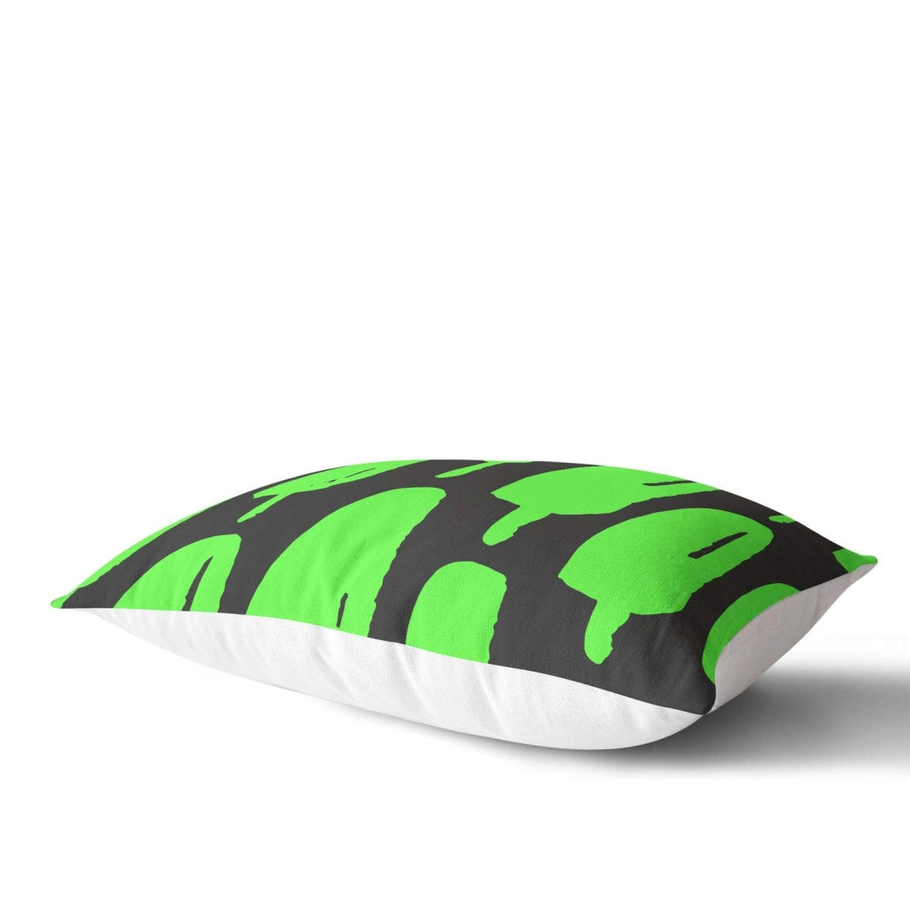 Cuscino decorativo, 45x60 cm, verde neon e effetto sfumato, ideale per divani e letti