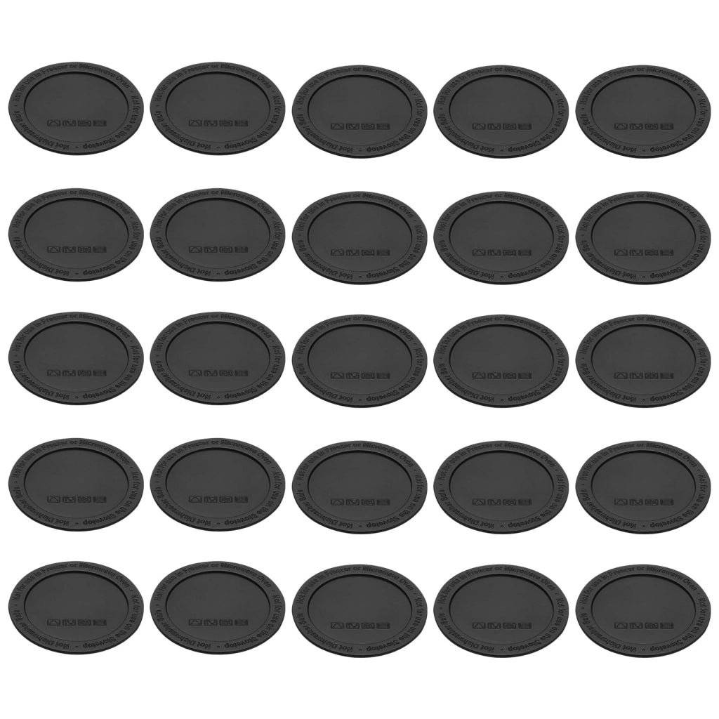 Set di 30 basi in silicone per tazze da sublimazione, diametro 60 mm, colore nero