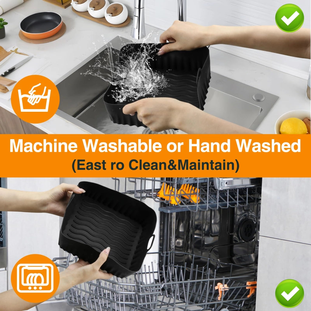 Set di accessori per friggitrice ad aria, 28 pezzi, compatibile con Philips Dual Basket, in silicone