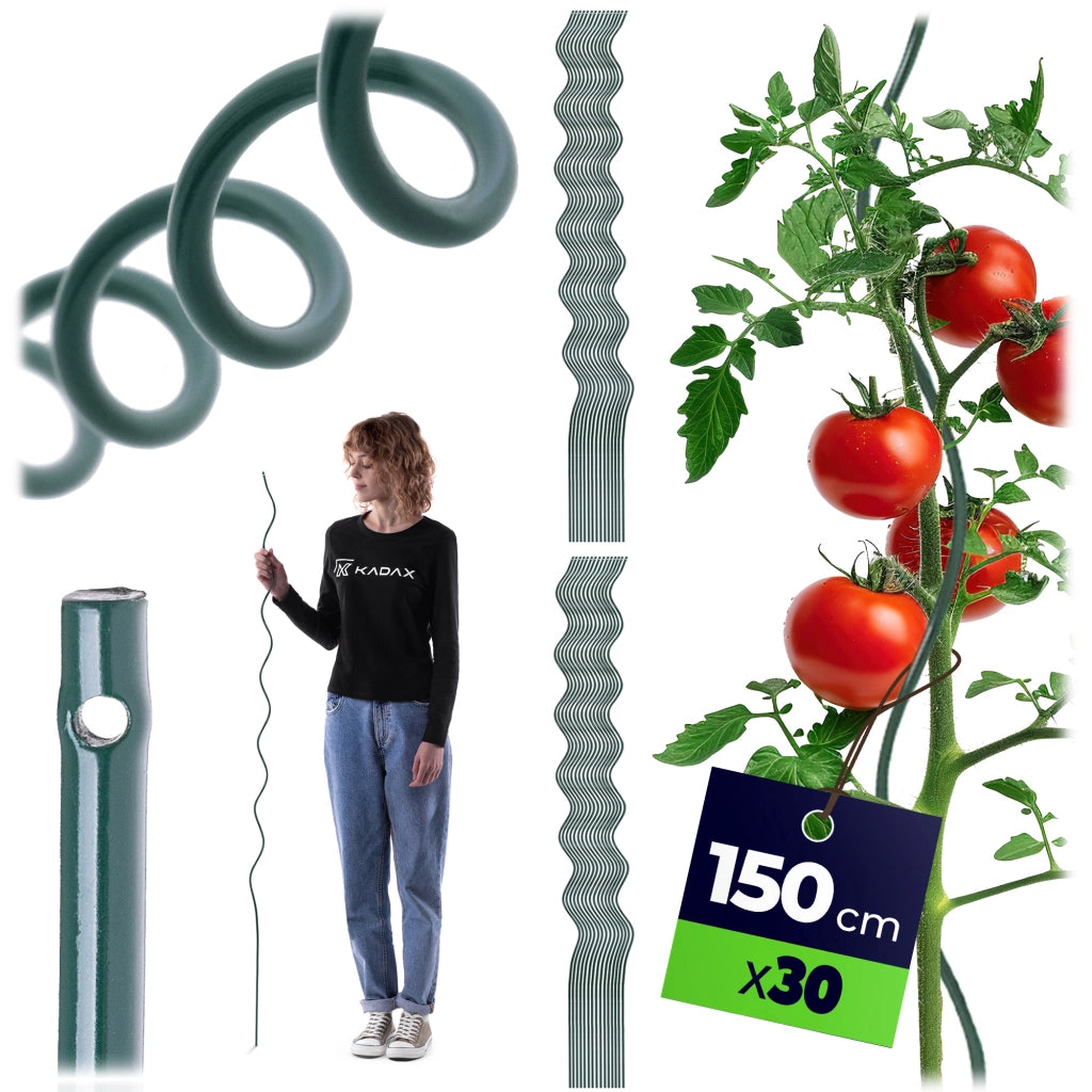 KADAX Supporti a spirale per piante 150 cm, 30 pz