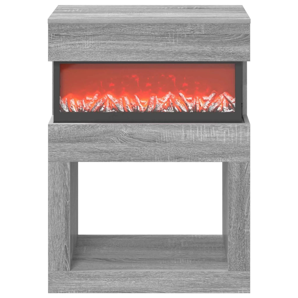 Caminetto elettrico Sonoma grigio 64 x 30 x 87 cm 8021108