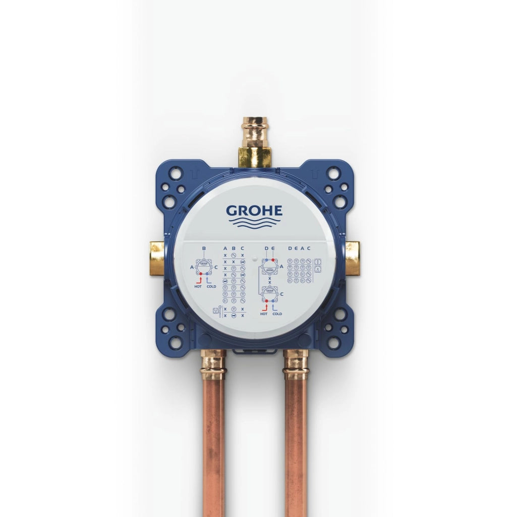 Alloggiamento a incasso Rapido SmartBox, 3 uscite da 1/2", in ottone