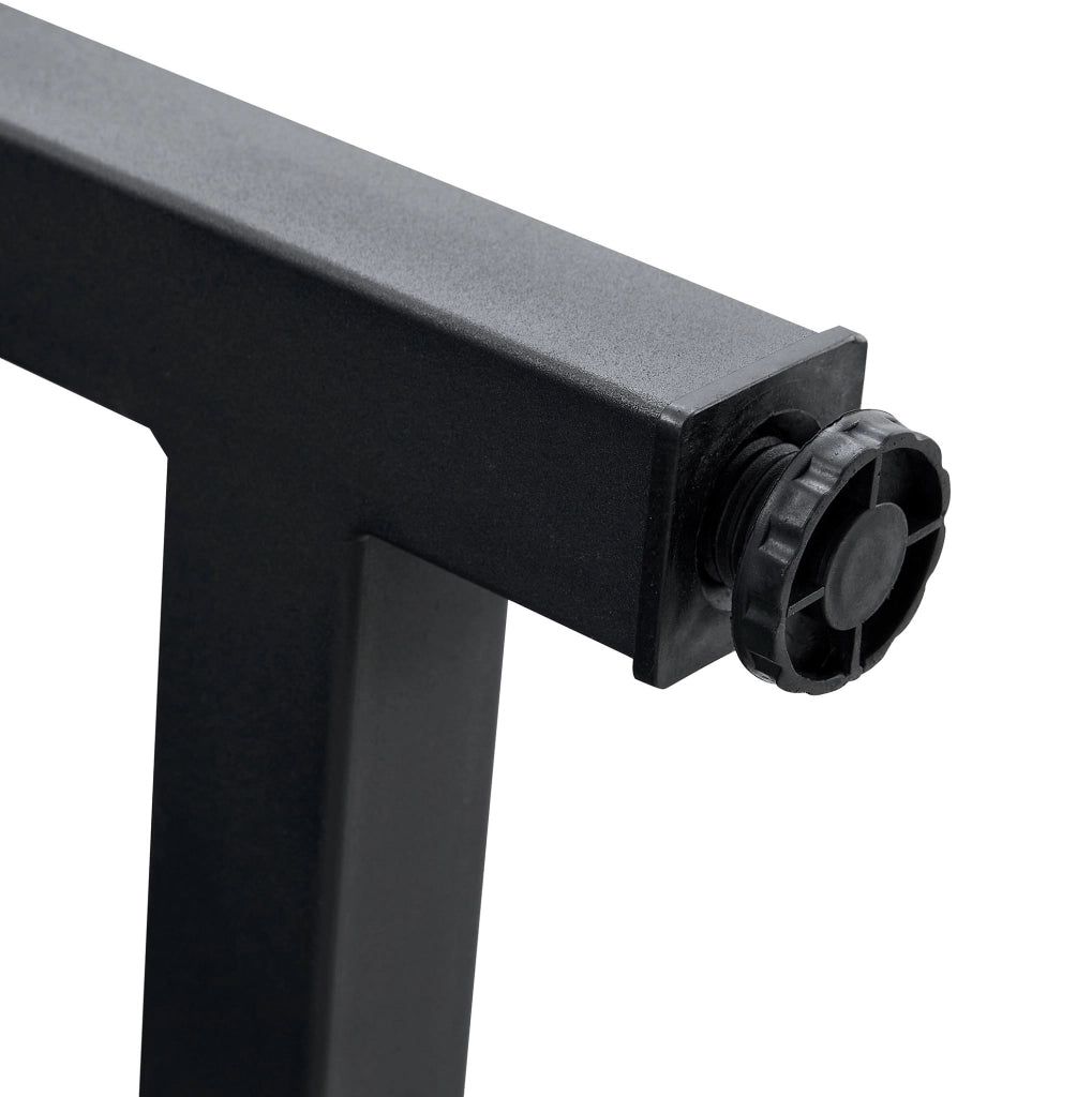 Tavolo da pranzo rettangolare 160 cm per 4-6 persone in MDF e metallo, marrone e nero