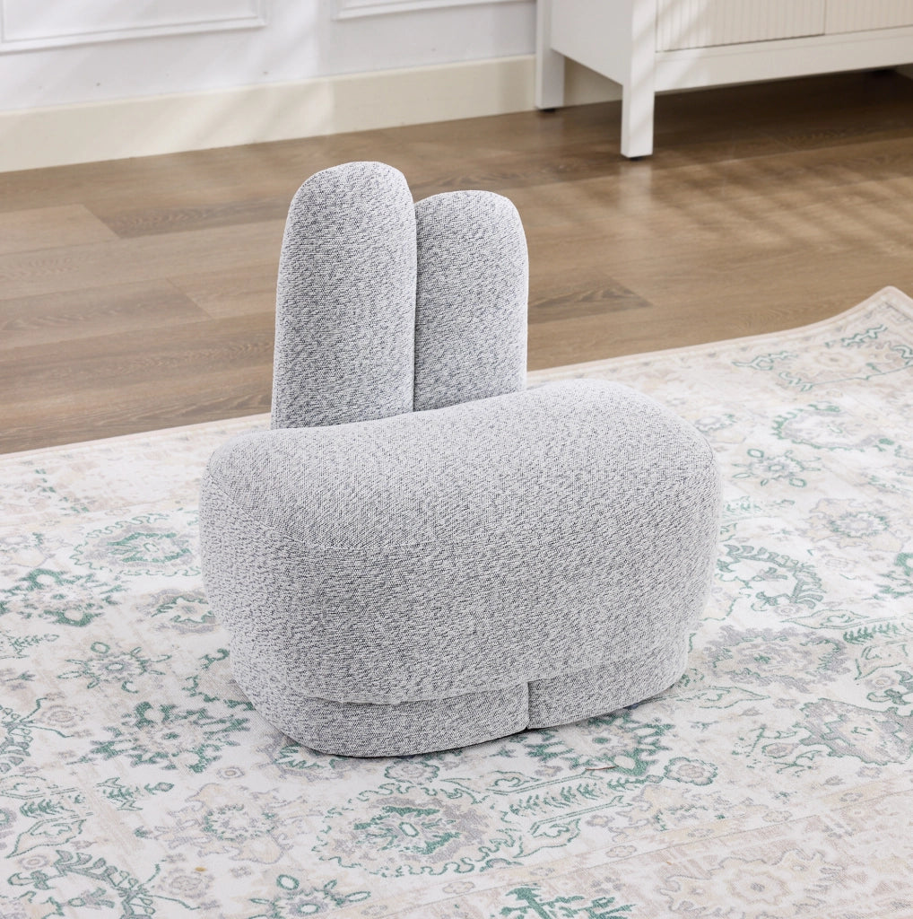 Pouf coniglio 54 x 41;5 x 54 cm grigio chiaro; seduta extra; struttura in legno; 120 kg