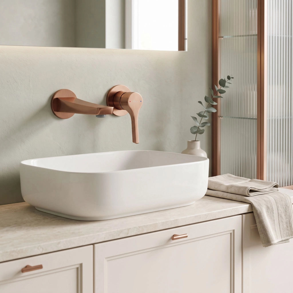 Miscelatore Lavabo Da Incasso Rea Vision Brush Copper + Box