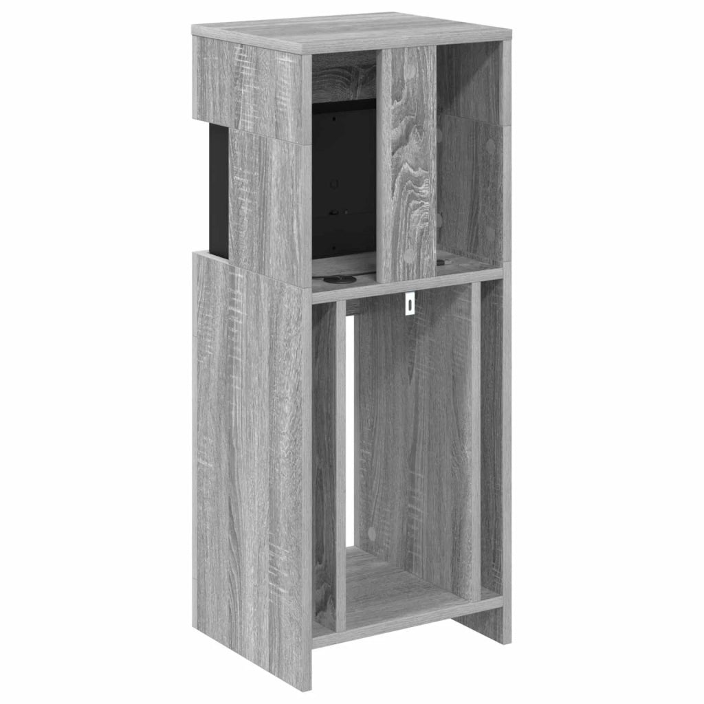 Caminetto elettrico Sonoma grigio 35 x 30 x 86 cm 8021132