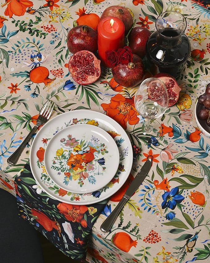 Tovaglia con motivo granata, 83x55 cm, 100% cotone