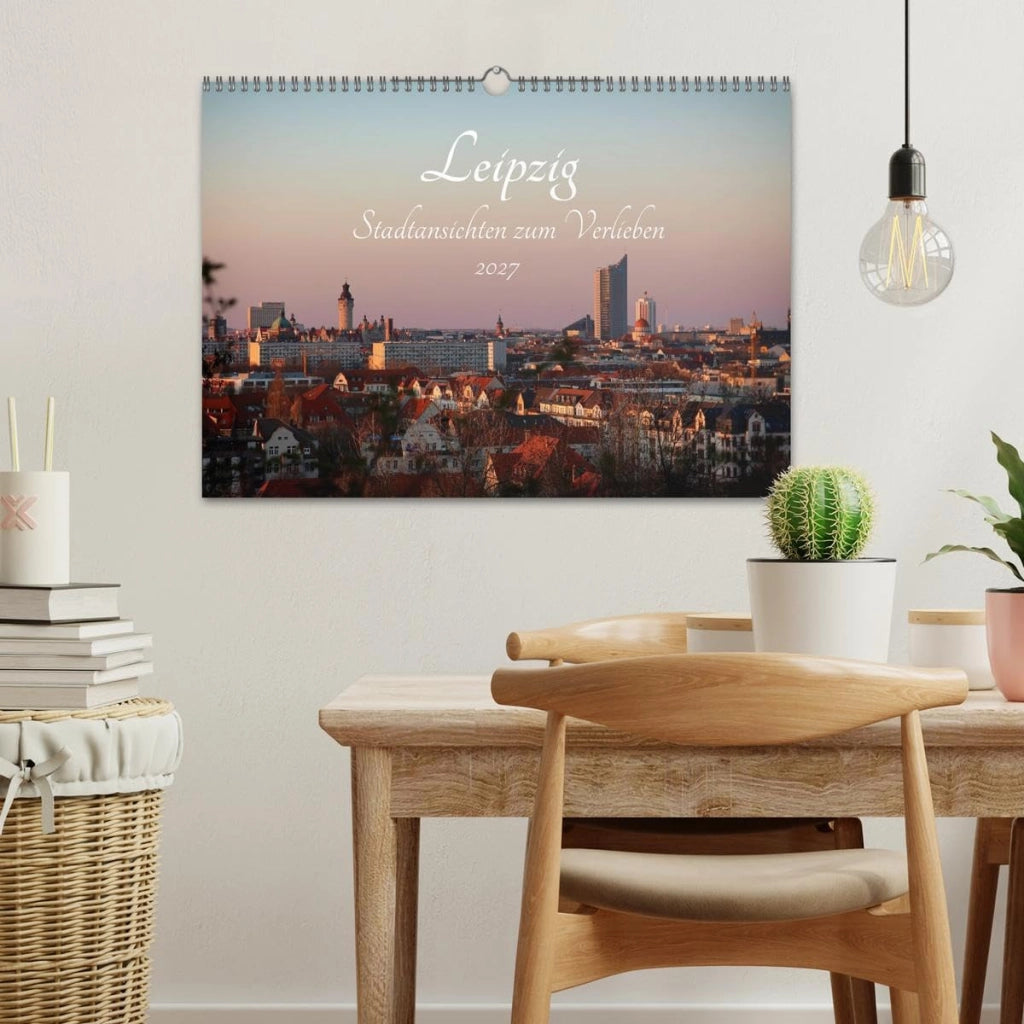 Calendario da parete Leipzig 2027, formato DIN A3 verticale – 12 immagini della città