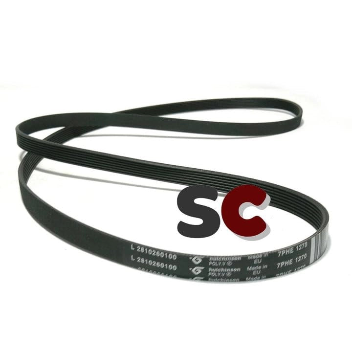 Cinghia trapezoidale da 1270 mm, tipo H, per lavatrice, elastica