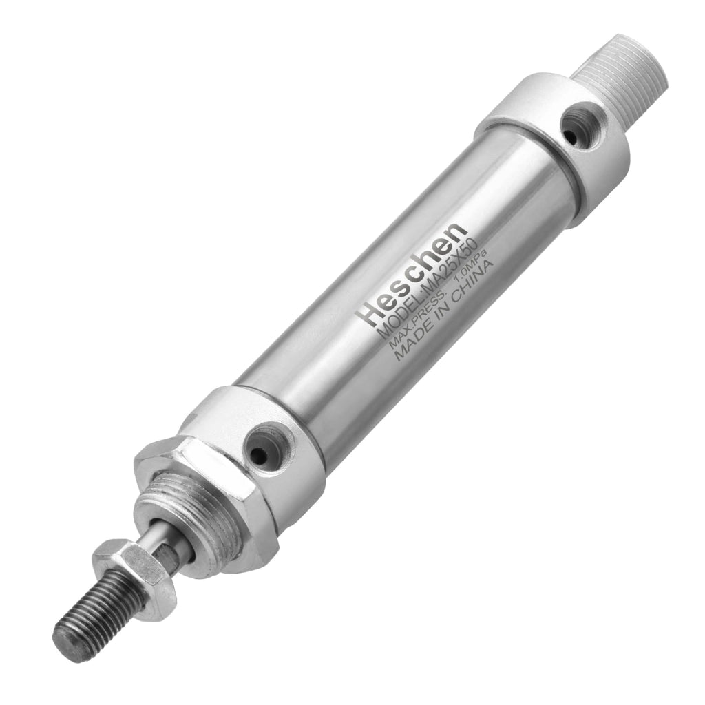 Cilindro pneumatico MA 25×75, con diametro del foro di 25 mm e corsa di 75 mm, a doppio effetto