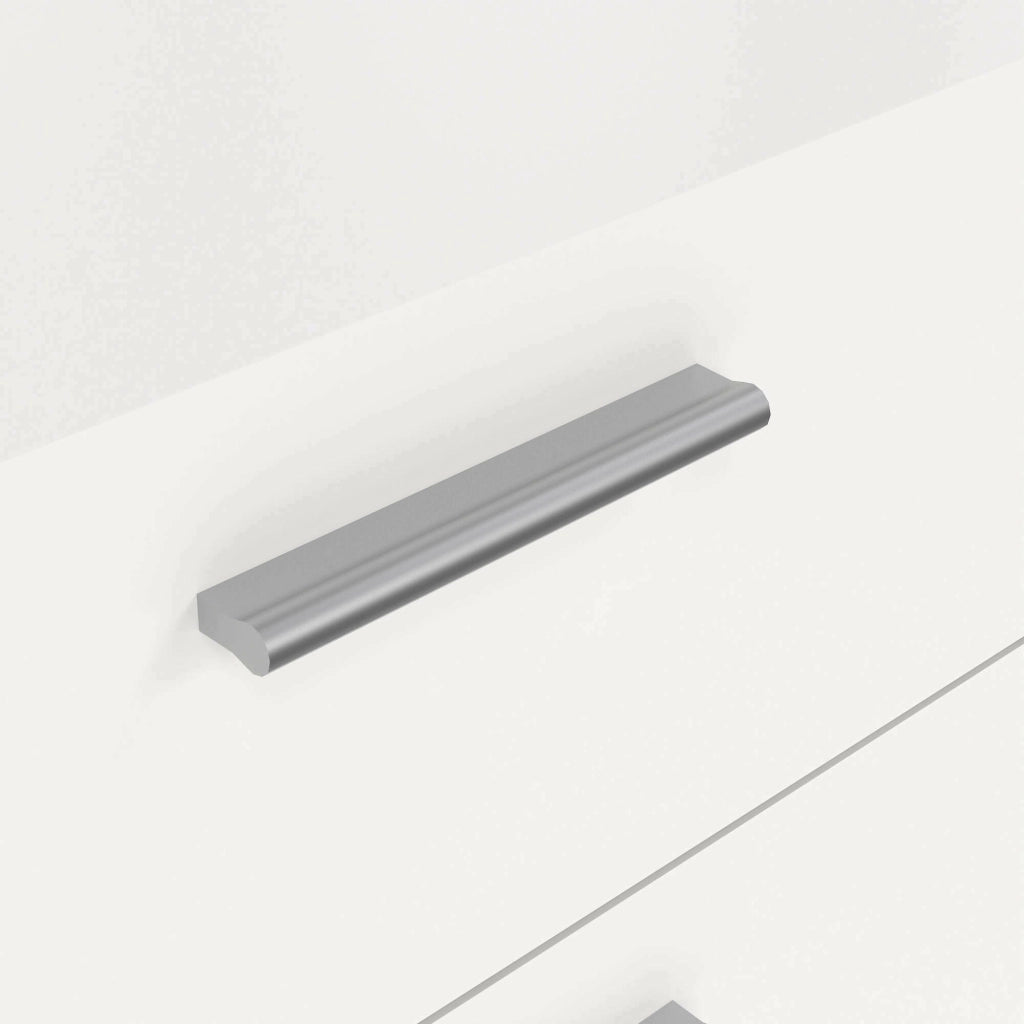 Cassettiera a quattro Aramis, colore bianco, cm 70 x 82 x 40