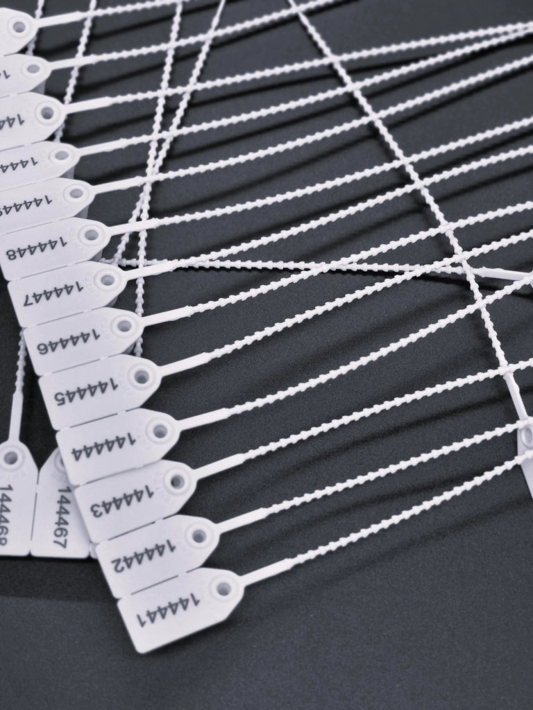 Sigilli di sicurezza da 250 mm, 1000 pezzi, numerati, in plastica