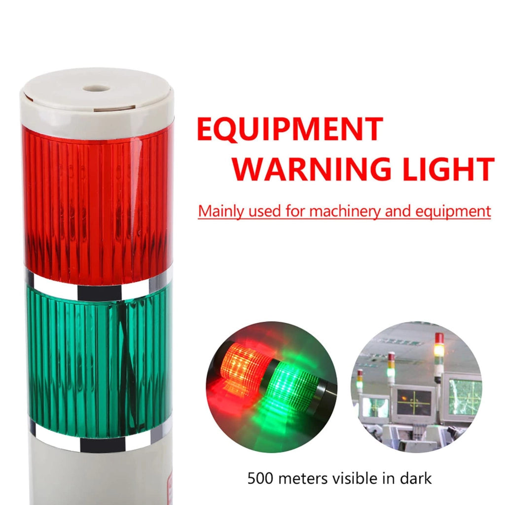Segnalatore luminoso rosso/verde a 220V per macchinari e officine
