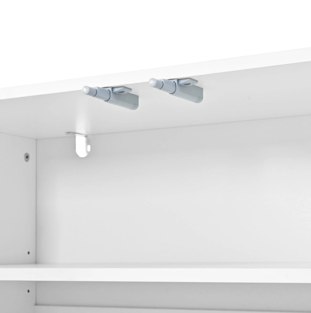 Credenza scarpiera bianca a 3 ante con ripiani regolabili