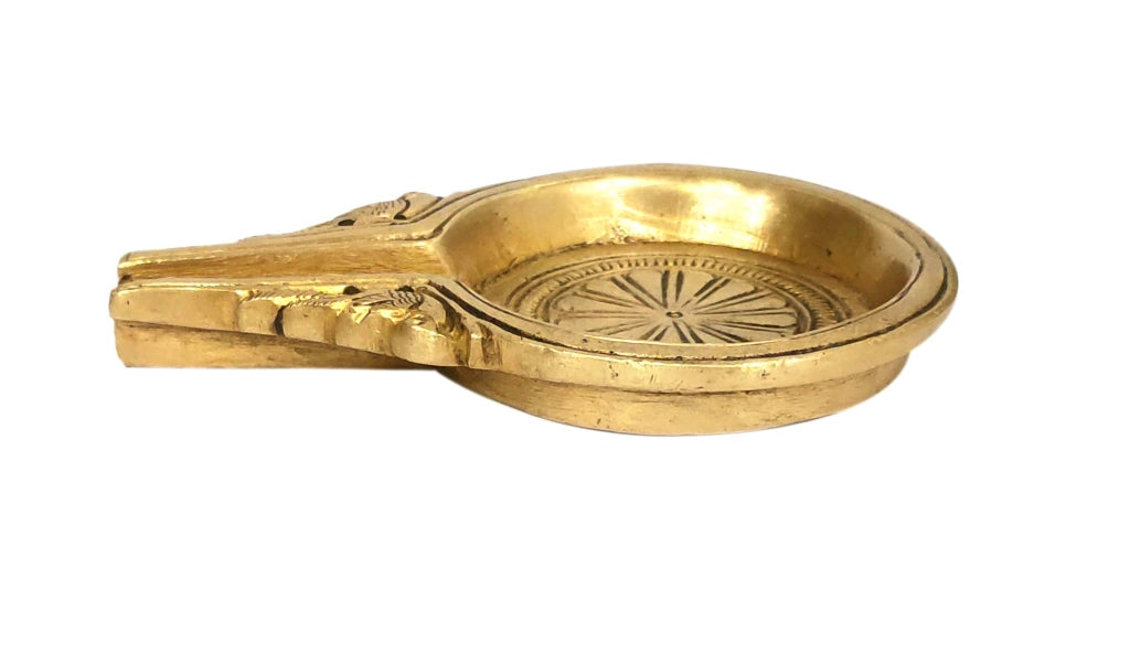 Coppa rituale in ottone per offerte di acqua, dimensioni 4x3x0,5 pollici