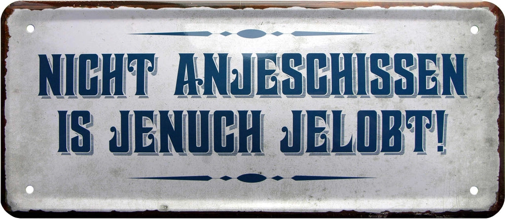 Pannello metallico 28x12 cm – "Non toccare, è un onore"
