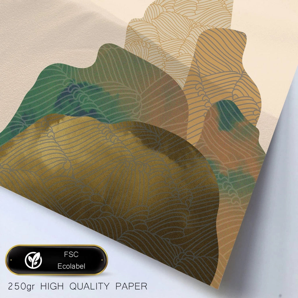 Posterset Giappone Harmony, 4 poster A4, senza cornice, stile orientale