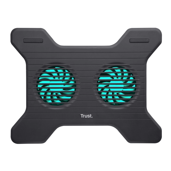 TRUST SUPPORTO/RIALZO NOTEBOOK CON 2 VENTOLE DI RAFFREDDAMENTO - XSTREAM BREEZE - NERO