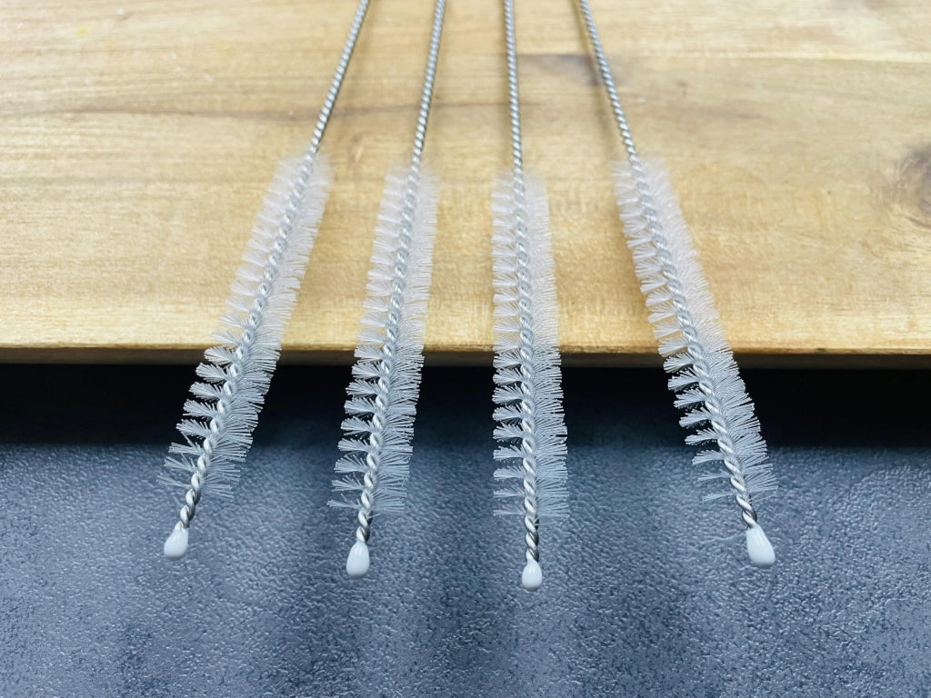Set di 4 spazzole per la pulizia, lunghezza 27 cm, per cannucce