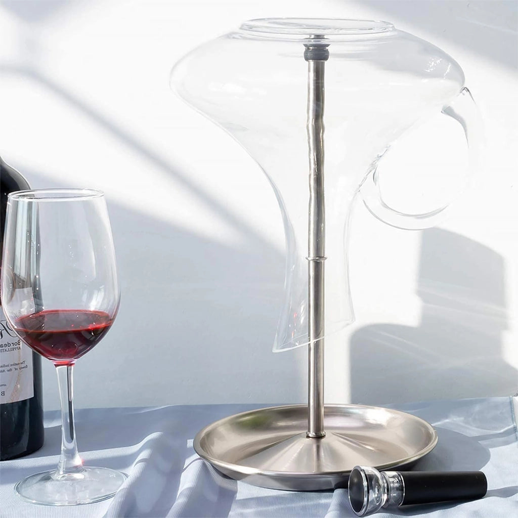 Portabottiglie in acciaio inossidabile, removibile, per vino rosso