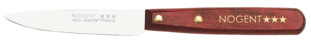 Coltello da ufficio, lama di 9 cm, manico in legno di ciliegio e acciaio inossidabile