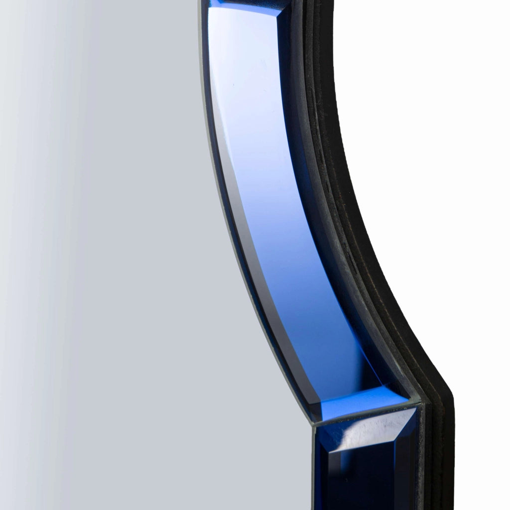Gameba, Specchio Cornice Sagomata, 62x100h cm blu