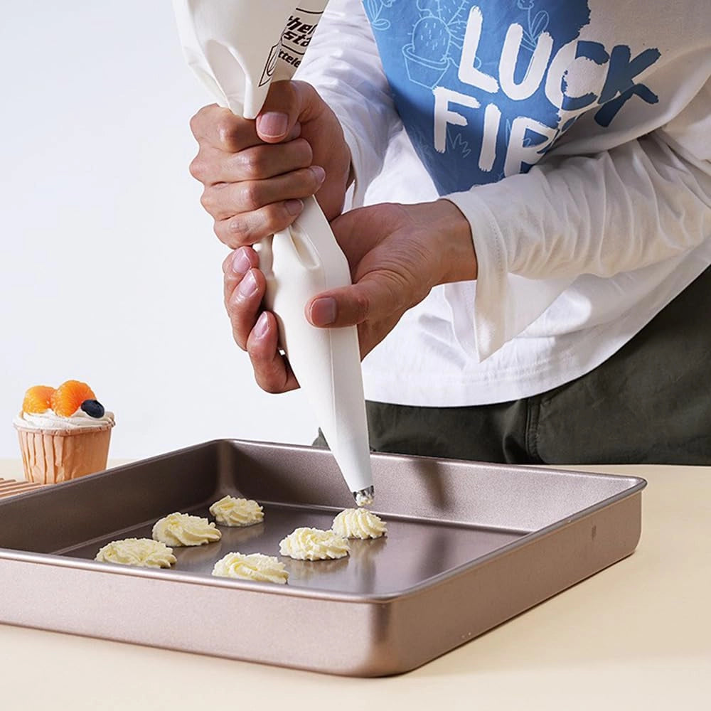 Set di 4 sacchetti per spruzzare, da 30 a 46 cm, in cotone rivestito, riutilizzabili