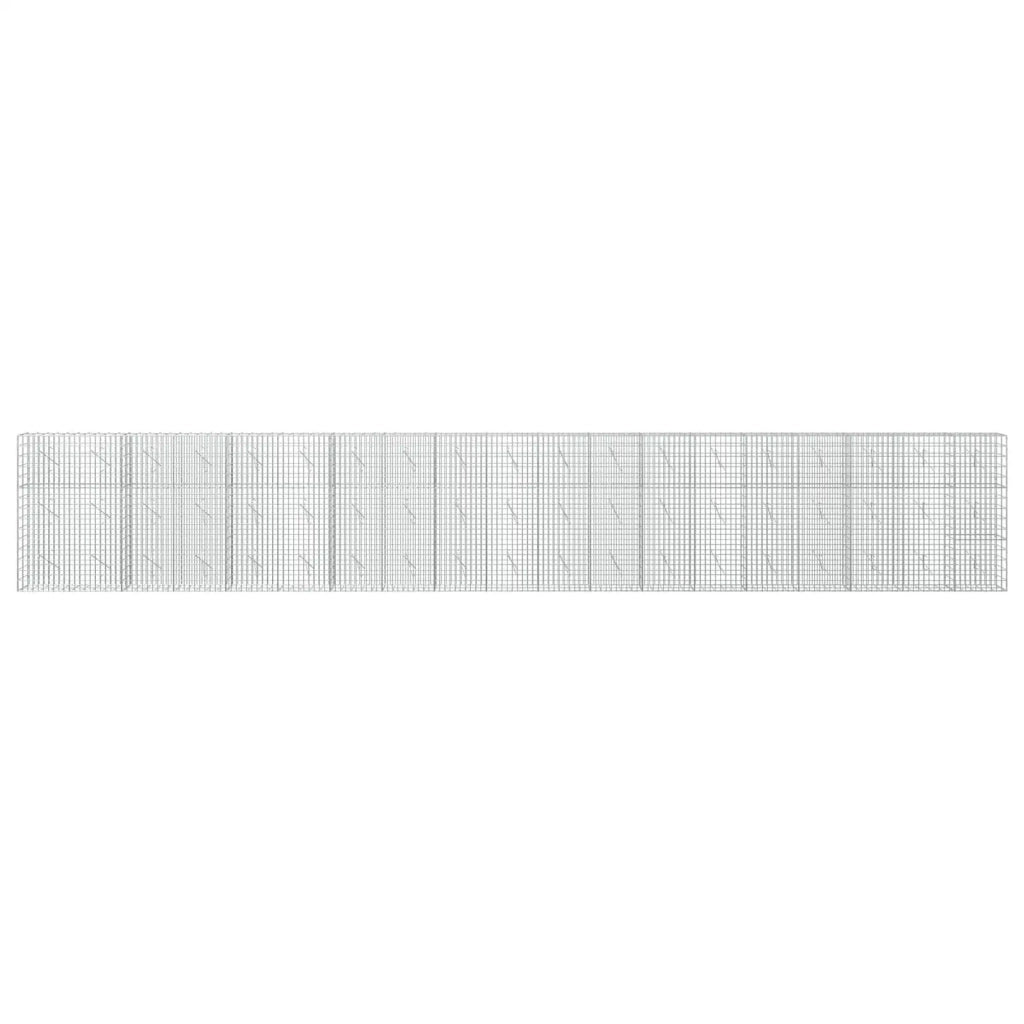 Gabione con Filo da 5 mm e Rete da 5x10 cm 950x10x150 cm 3464485