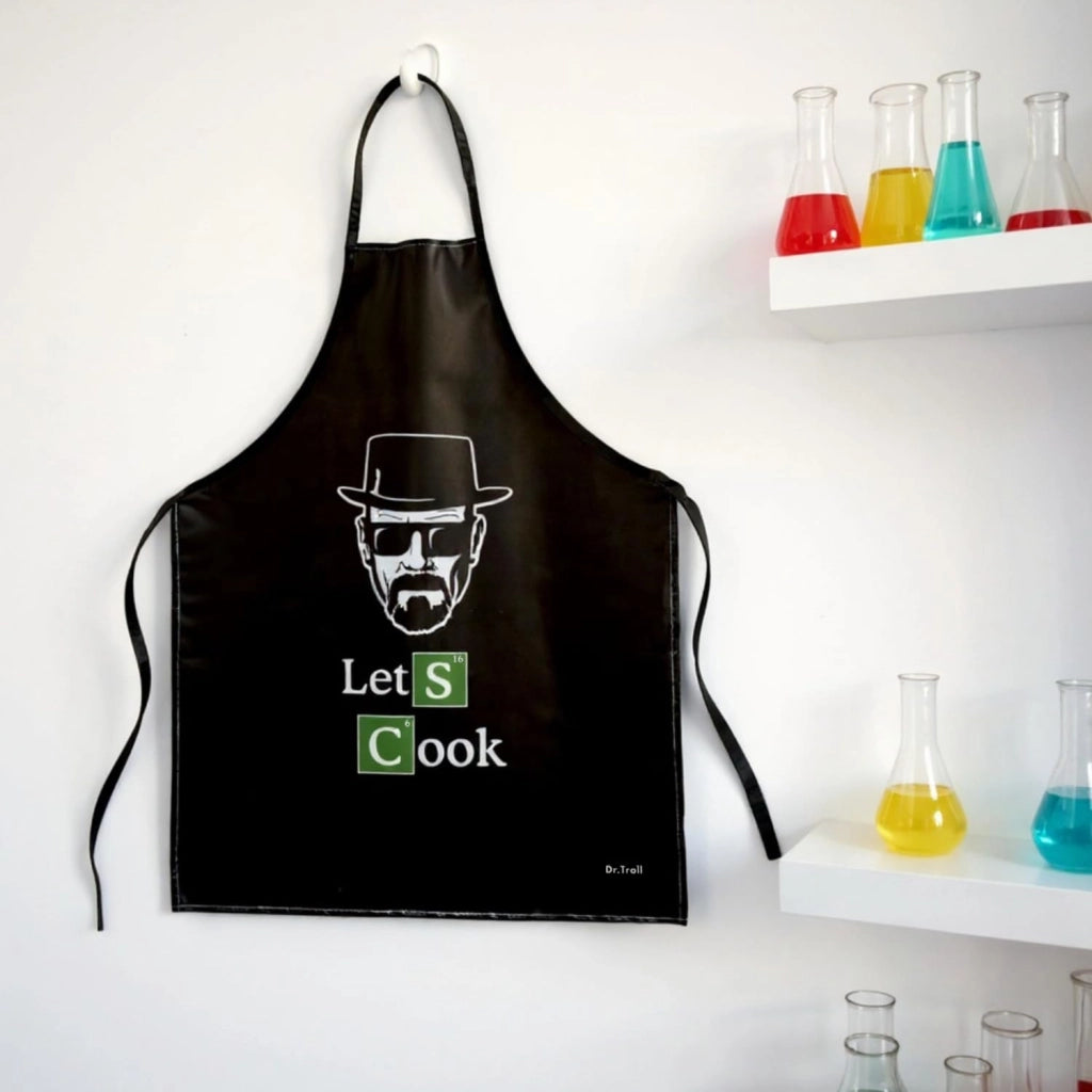 Grembiule da cucina con design iconico, nero, 73 x 57,5 cm