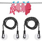 Set di 2 stendini retrattili per bucato, con ganci e ventose