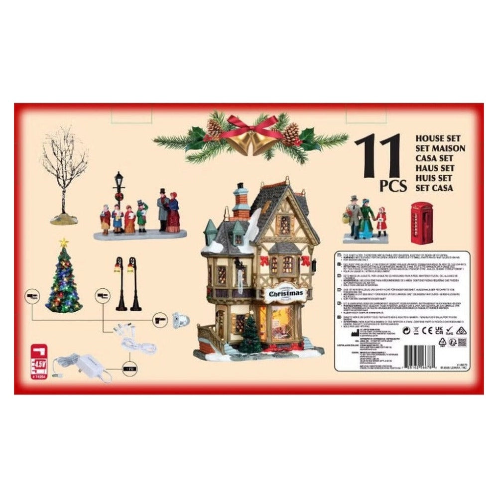 Negozio di addobbi per villaggio di natale set tannenbaum lemax