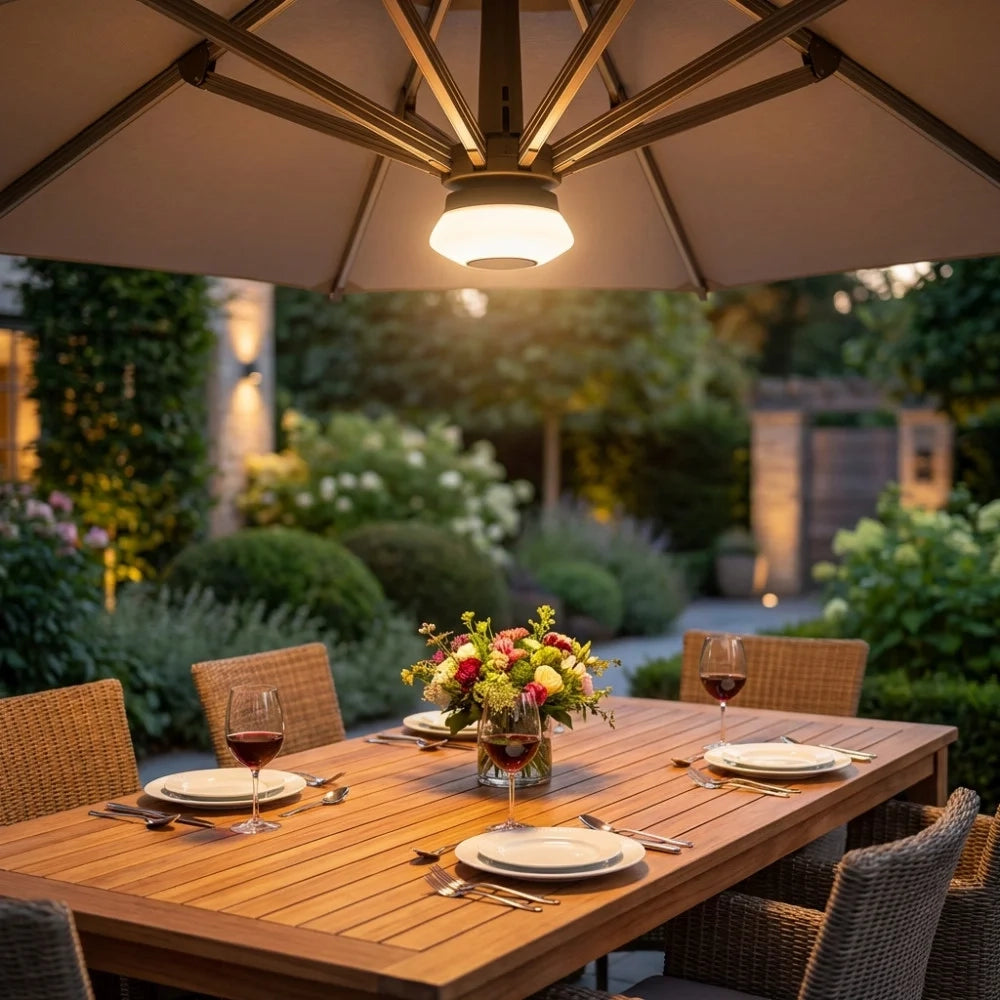 Modulo LED con Cassa Bluetooth per Ombrellone Piave Taupe